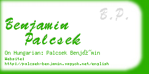 benjamin palcsek business card